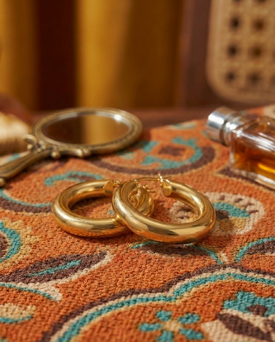 ORBELLA™ – Créoles Rondes Lisses en Acier Inoxydable