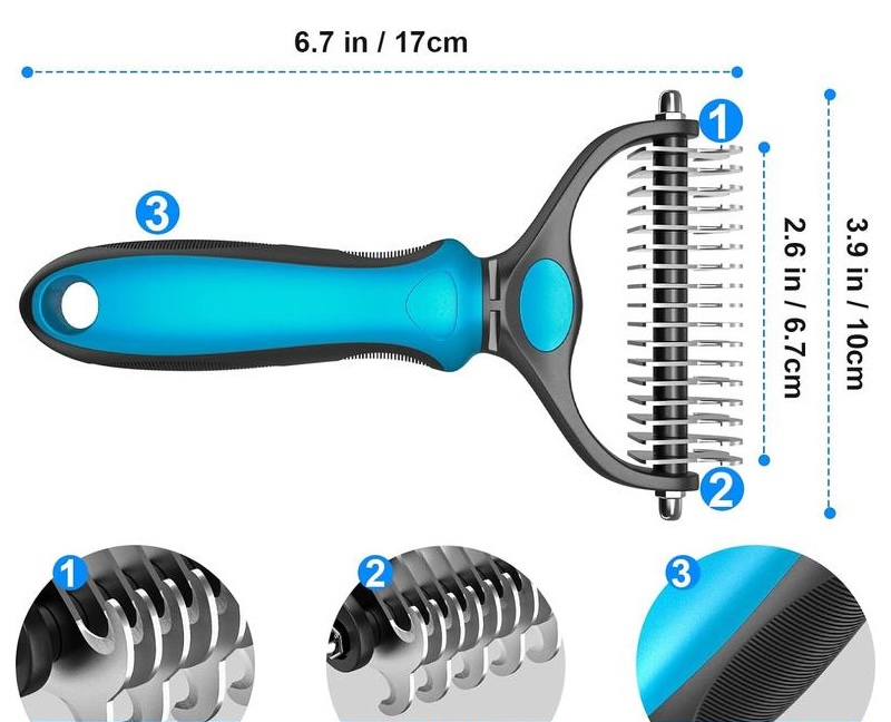 FURBLADE™ – Brosse 2-en-1 Anti-Mue & Coupe-Nœuds