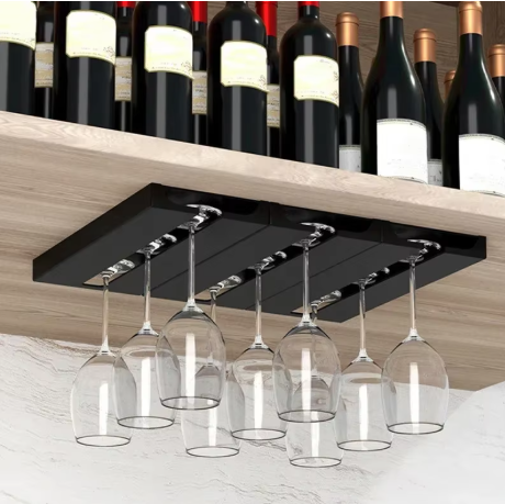 Support Suspendu pour Verres à Vin – Range-Verres Sous Armoire Sans Perçage